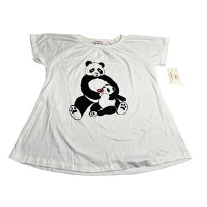 ALATEN‎ Of New York Maternity T-Shirt Fashions White Panda Pacifier Graphic